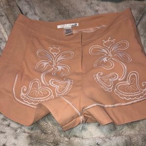 Pink and white dress shorts